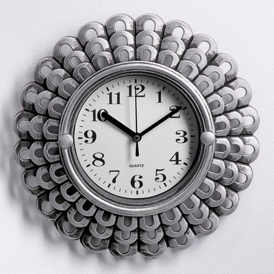Часы настенные, серия: Интерьер, Солнышко, хромированные, 26х26 см