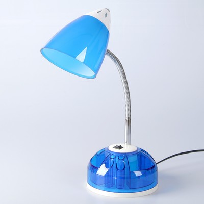 Настольная лампа 1x60W E27 синяя 16,5x16,5x51см