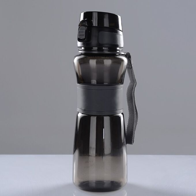 Бутылка для воды 900 мл, клик, на браслете, микс, 8.5х26 см 2770351