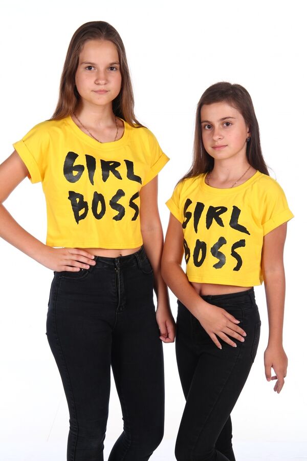 Итос+ Футболка Girl Boss (Желтый)