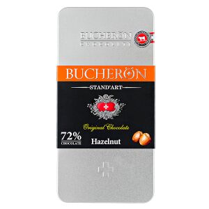 Шоколад BUCHERON ж/б 72% Горький с Фундуком 100 г 1уп.х 10 шт.