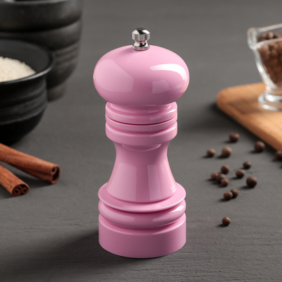 Мельница для соли и перца &quot;Нежность&quot; 14 см, цвет розовый
