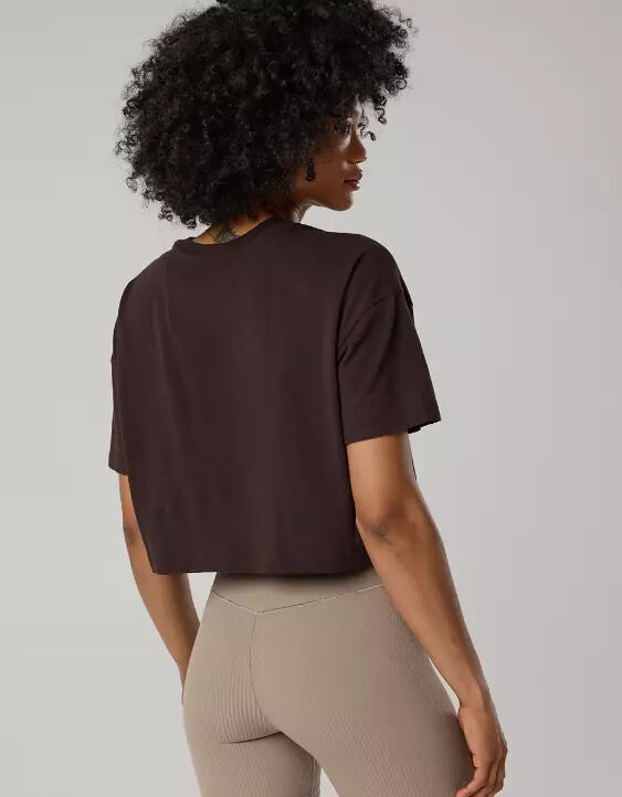 American Eagle OFFLINE By Aerie Let&#039;s Stretch Cropped T-Shirt