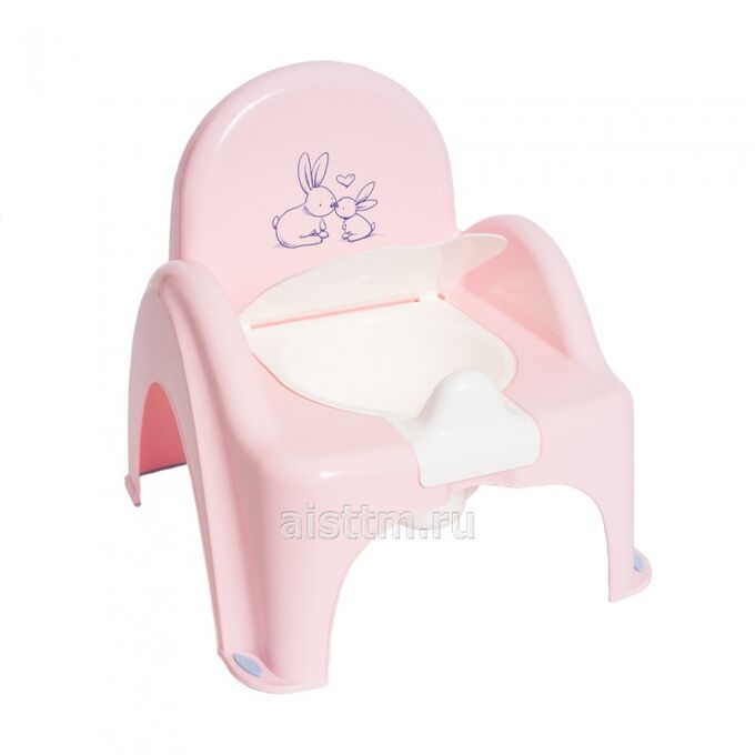 Горшок-стульчик КРОЛИКИ антискольз. (Tega) розовый KR-012