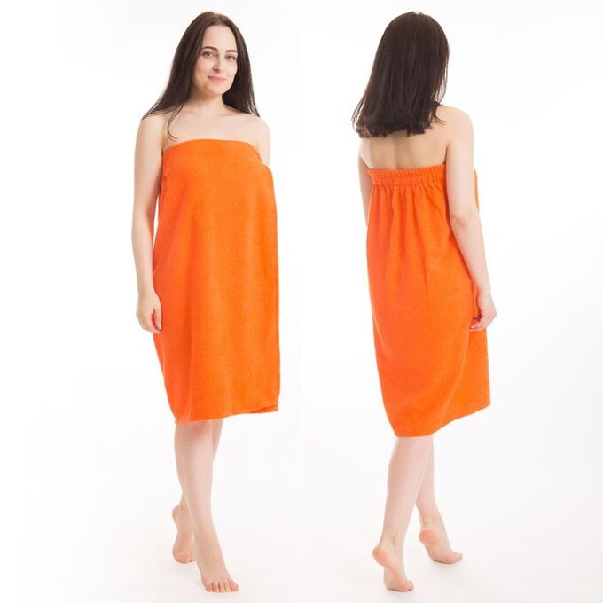 grand stil Килт(юбка) женский махровый, 80х150+-2, цвет оранжевый