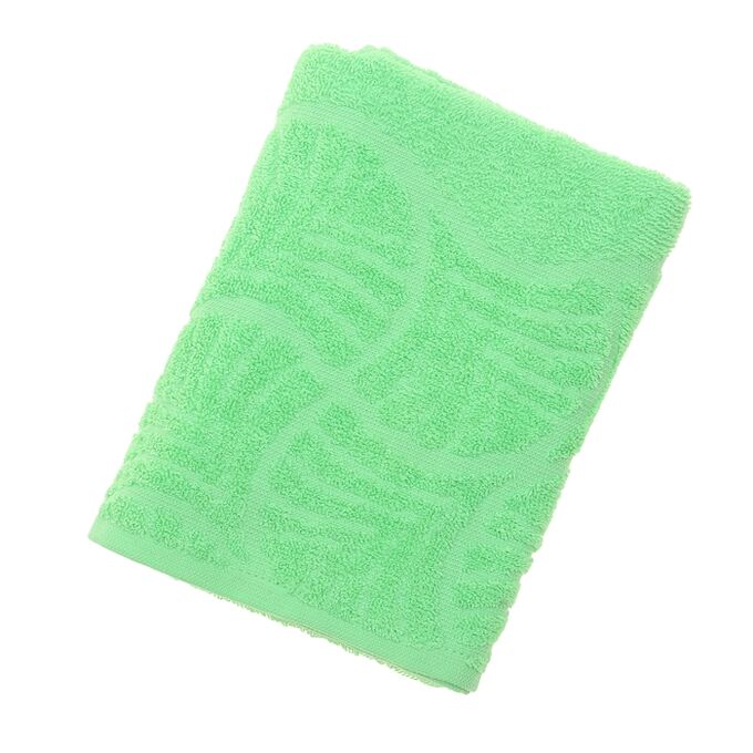 Полотенце махровое &quot;Волна&quot;, размер 50х90 см, 300 гр/м2, цвет светло-зелёный