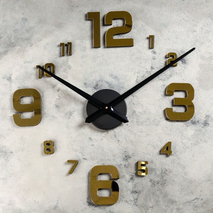 Часы-наклейка DIY &quot;Паоли&quot;, d=120 см, золотистые 2366726