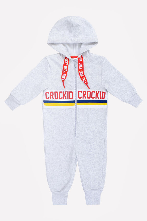 Комбинезон детский Crockid К 6253 светло-серый меланж
