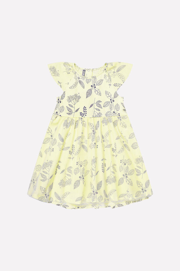 Crockid Платье(Весна-Лето)+girls (бледно-лимонный, летние цветы)