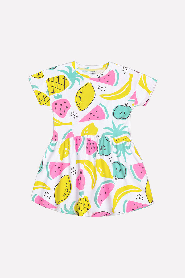 Crockid Платье(Весна-Лето)+girls (тропические фрукты на белом к1234)
