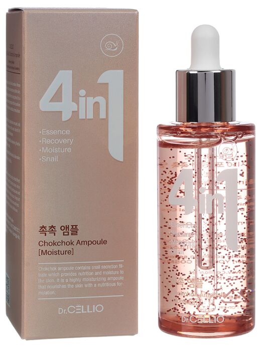Сыворотка для лица с муцином улитки Dr.CELLIO Dr.G50 4 IN 1 CHOKCHOK AMPOULE Snail 50мл