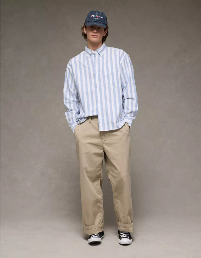 American Eagle AE Everyday Relaxed Oxford Button-Up Shirt