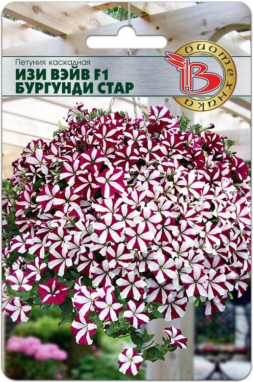 БиоТехника / Петуния каскадная Изи Вэйв F1 Бургунди Стар, 5 шт. | 🌱 ...