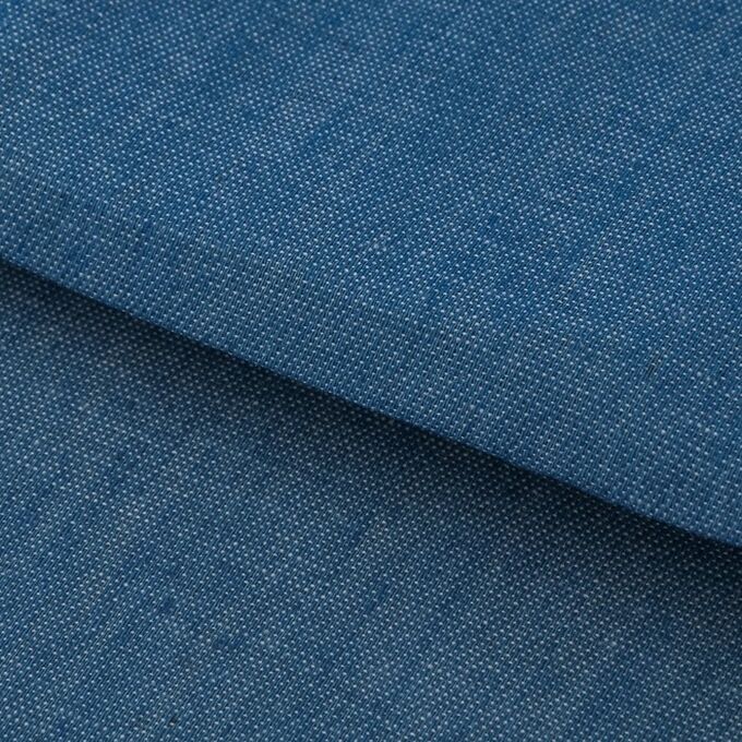 Ткань для пэчворка мягкая джинса голубая, 50 ? 50 см