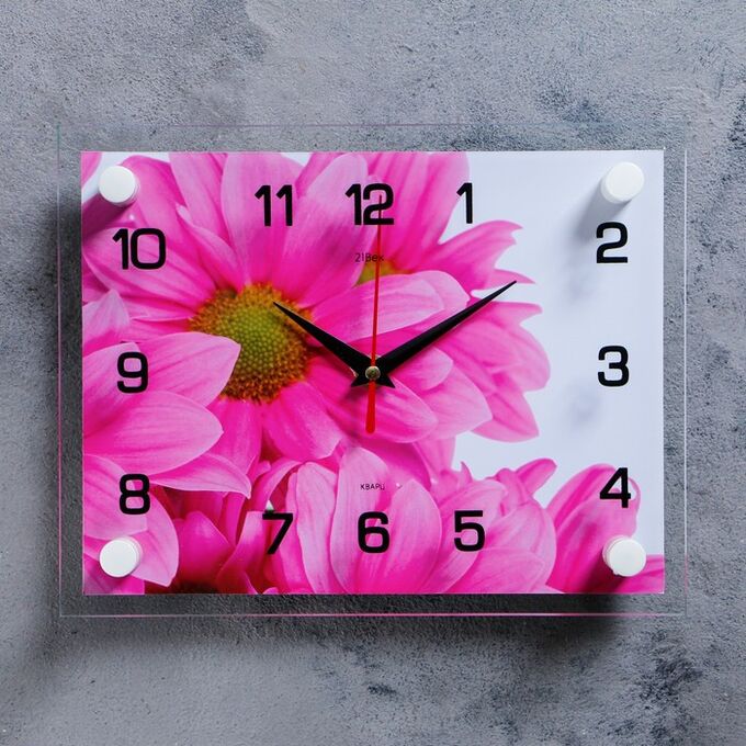 Часы настенные, серия: Цветы, &quot;Цветок&quot;, 20х26  см, в ассортименте