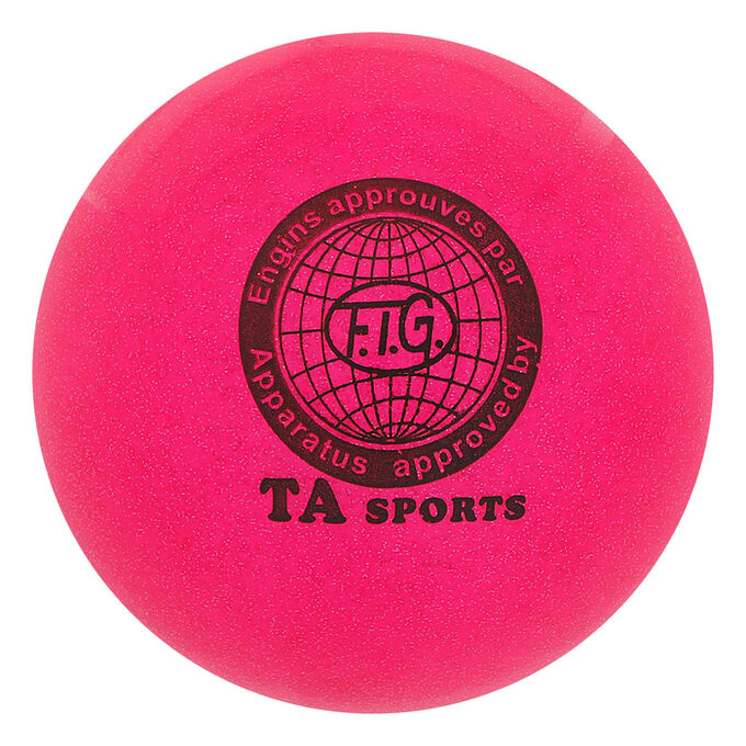 Мяч для гимнастики, 18,5 см, блеск, цвет розовый