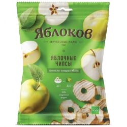 Яблочные чипсы из кисло-сладких яблок Яблоков, 25 гр