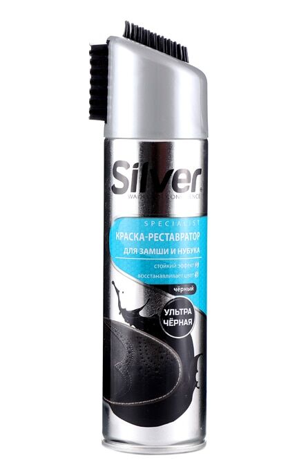 краска реставратор. реставратор кожи артикул. краска реставратор. сильвер. Silver краска-реставратор для замши и нубука черная 250мл.