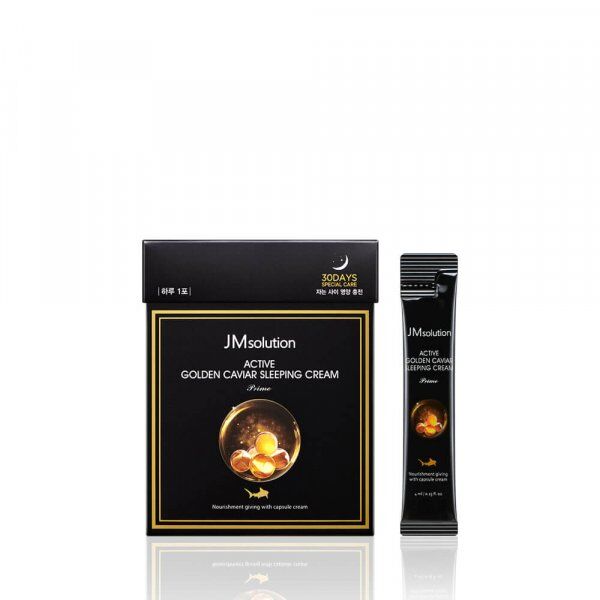 JMsolution Active Golden Caviar Sleeping Cream Prime Ночная маска с золотом и икрой 1шт (4 мл)