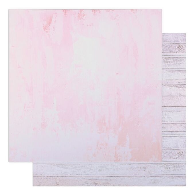 Арт Узор Фотофон двусторонний &quot;Розовая штукатурка и доски&quot; 45 х 45 см, переплётный картон, 980 г/м