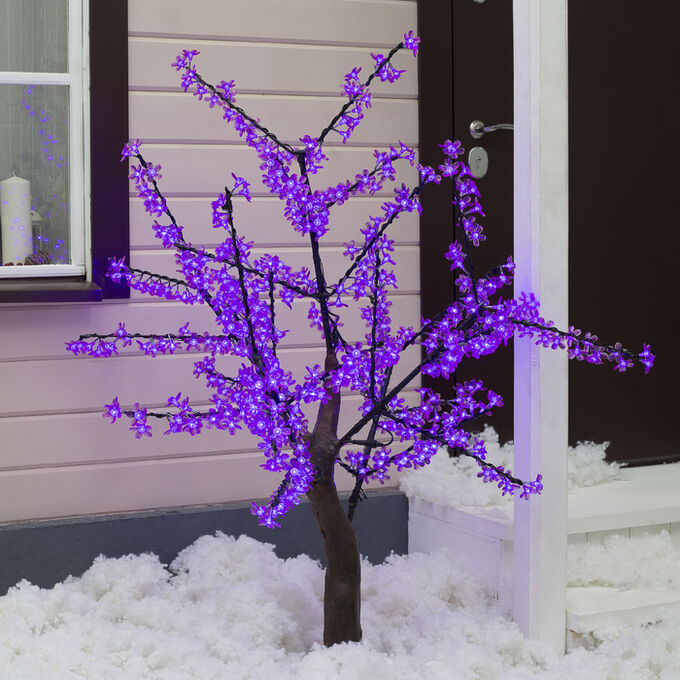 Luazon Lighting Светодиодное дерево «Сакура» 1.5 м, 540 LED, постоянное свечение, 220 В, свечение фиолетовое