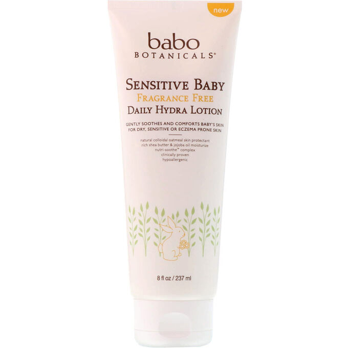 Babo Botanicals, Sensitive Baby, ежедневный водный лосьон, не содержит отдушек, 8 ж. унц. (237 мл)