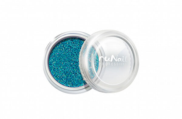 ruNail Зеркальная пыль для втирки с шиммером (цвет: сине-голубой)