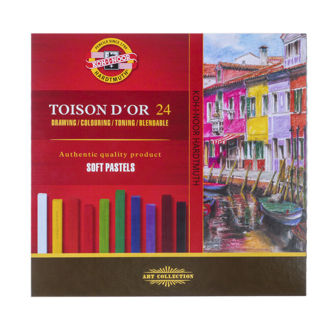 Пастель сухая художественная 24 цвета, Soft Koh-I-Noor TOISON D`OR 8584