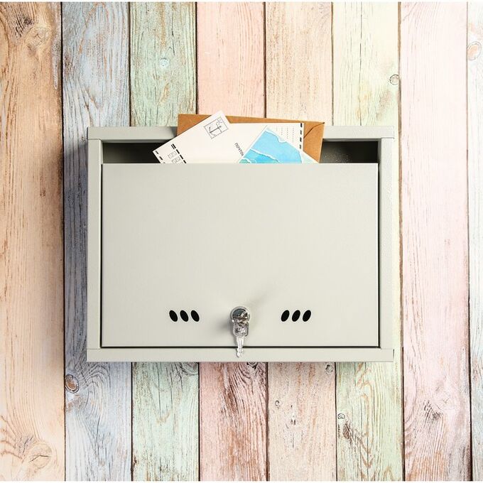 Ящик почтовый с замком, горизонтальный «Альянс-1», серый