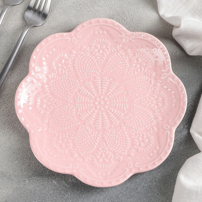 Тарелка обеденная  «Сьюзен», d=20,5 см, цвет розовый