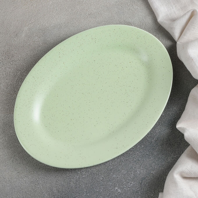 Блюдо Доляна «Амелия», 24,5?18 см см, цвет зелёный