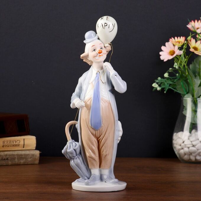 Сувенир керамика &quot;Полный клоун с воздушным шариком&quot; 27х14х6 см