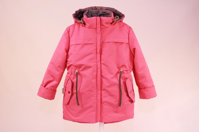 Куртка демисезонная подростковая модель Парка ярко розовый