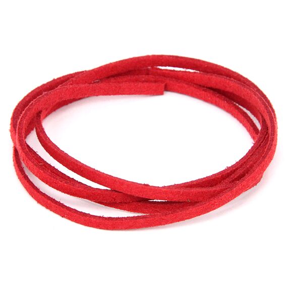 SHZ1049 Замшевый шнурок для амулета, цвет красный