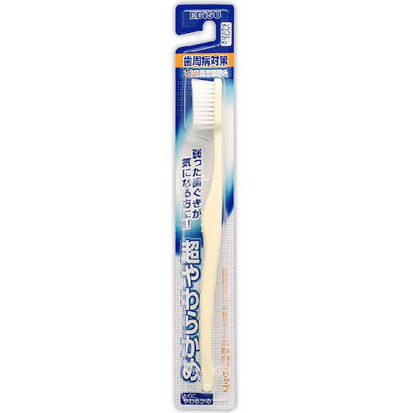 EBISU Классическая 4-х рядная зубная щетка с изогнутым срезом особомягких щетинок (Ультрамягкая) 1 шт