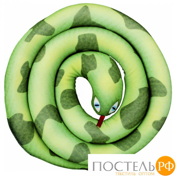 Игрушка «Змея-спираль» (Аи014зспи01, 140х4,5, Зеленый, Кристалл, Микрогранулы полистирола)