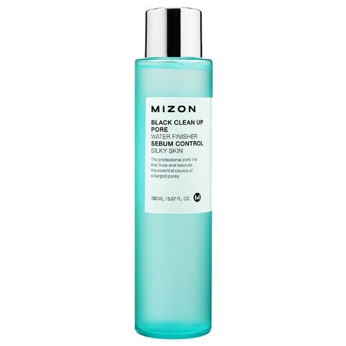 MIZON Тонер для очищения лица с эффектом сужения пор Black Clean Up Pore Water Finisher