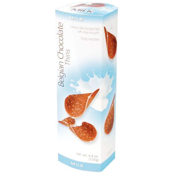 Шоколадные чипсы Belgian Milk Chocolate Thins-Milk