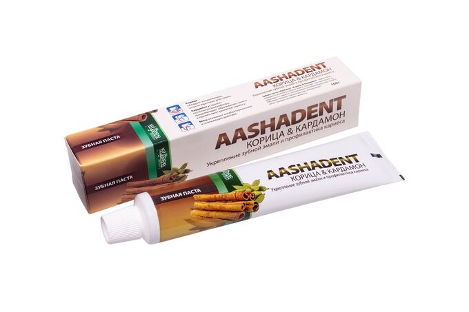 Himalaya Herbals Зубная паста &quot;Корица и кардамон&quot; Аашадент (для отбеливания зубной эмали) Aashadent 100 гр.