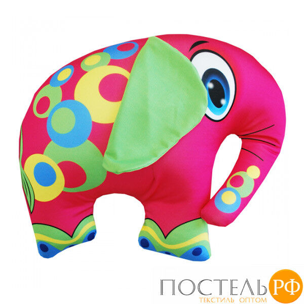 Игрушка «Слон» (Аи02жив07, 33х28, Розовый, Кристалл, Микрогранулы полистирола)