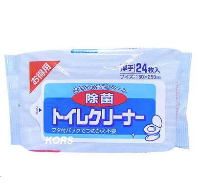 Showa Shiko Влажные салфетки для очищения унитаза 24шт/уп 160мм х 250мм