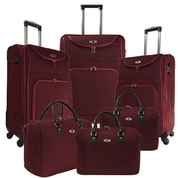 Комплект чемоданов Borgo Antico. 6088 burgundi. 4 съёмных колеса.