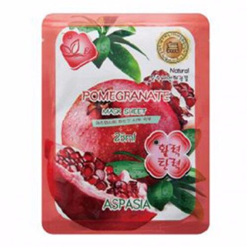 ASPASIA Маска для лица тканевая ГРАНАТ Eco Sheet Pack Pomegranate, 23 ml