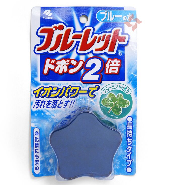 KOBAYASHI Таблетка для бачка унитаза с эффектом окрашивания воды, аромат мята, 120гр.