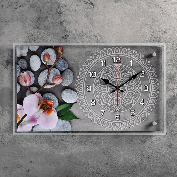Рубин Часы настенные, серия: Цветы, &quot;Спа&quot;, 35х60 см, микс