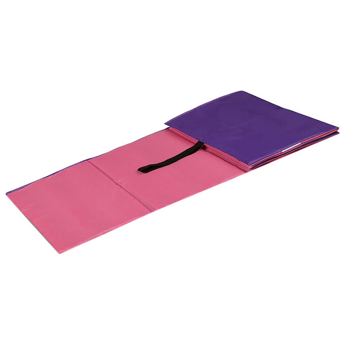 СИМА-ЛЕНД Коврик гимнастический детский 150 x 50 см, толщина 7 мм, цвет розовый/фиолетовый