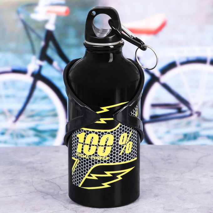 Командор Бутылка для воды «100%», с велосипедным держателем, 400 мл