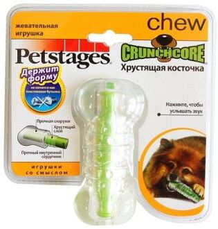 Petstages игрушка для собак &quot;Хрустящая косточка&quot; резиновая 10 см малая