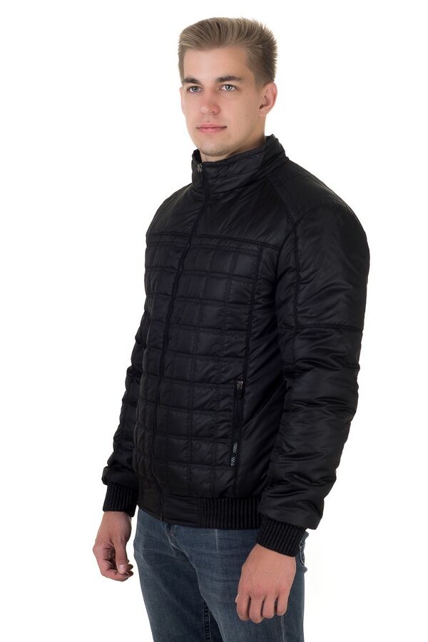 Куртка мужская демисезонная Стежка черный (48-58)