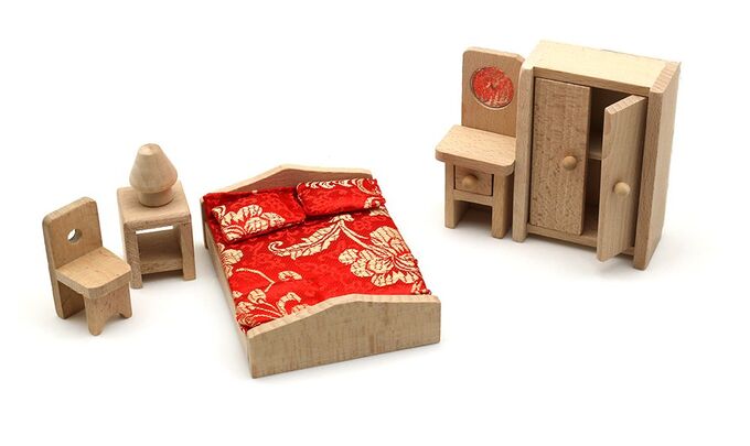 Wood Toys™ Мебель для кукол Спальня